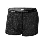 4 Pack Men's Mid-Rise Lightweight Printed Seamless Comfort Trunks