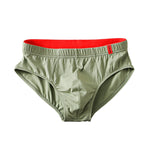 4 Pack Men's Solid Color Cotton Low-Rise Seamless Comfort Briefs