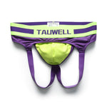 2 Pack Men's Cotton Jockstrap with Colorblock Design Athletic Support Fit