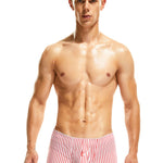 2 Pack Men’s Classic Striped Trunks with Button Fly