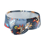 4 Pack Men's Breathable & Quick-Dry Printed U-Pouch Mesh T-Back Trunks