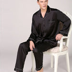 Men's Classic Satin Pajama Set Sleepwear