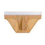 3 Pack Men's Ultra-Thin Ice Silk Briefs with Separation Pouch and Breathable Cooling Comfort