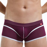 2 Pack Men's Odor-Control Breathable Mesh with U-Pouch Design Trunks