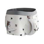 2 Pack Men's U-Pouch Side Vent Printed Trunks