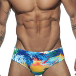 Men's 3D Pouch Ink Art Beach Swim Briefs