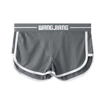 2 Pack Men's Ice Silk Loose-Fit Home Sleep Mesh Breathable Boxer Shorts