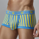 3 Pack Men's Snug Fit Trendy Striped Design Sporty Cut Cooling Airflow Trunks