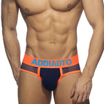 2-pack Men's Neon Mesh High-elastic U-convex Three-dimensional Pouch Sports Briefs