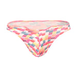 4 Pack Men's U-Pouch Playful Prints Moisture-Wicking Low-Rise Thongs
