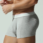 2 Pack Men's Mid-Rise Solid Color Seamless Soft & Comfort Stretch Fit Trunks
