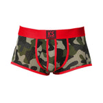 2 Pack Men's Sexy Mesh Camouflage Quick-Dry Large Pouch Low-Rise Trunks