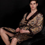 Men's Luxurious Satin Printed Robe