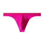 4 Pack Men's Low-Rise Solid Thongs with Reinforced Edging