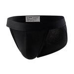 2 Pack Men's Ribbed Cotton Low-Rise Bikini with Soft Stretch Comfort