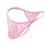 4-pack Men's Lace Side Buttoned Thongs