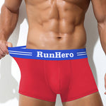 3 Pack Men's Solid Color Sports Breathable Cotton Large Pouch Boxer Briefs