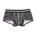 3 Pack Men's Floral Print U-Pouch Slim-Fit Breathable Cotton Trunks