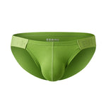2 Pack Men's Solid Color Low Rise Sweat-Absorbent Large U-Shaped Small Pocket Briefs