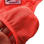 2 Pack Men's Sexy Breathable Mesh Thongs with High Stretch