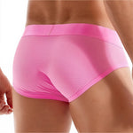 Men's Solid Color Mesh Breathable Sports Fitness Briefs
