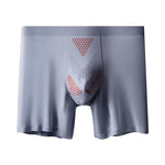 2 Pack Men's Solid Color Loose-Fit Workout Prevent Chafing Boxer Briefs