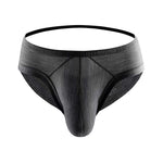 2 Pack Men's Low Rise Back Hollow 3D U-convex Large Pouch T-Back Briefs