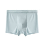 4 Pack Men's Seamless Cooling Ice Silk Antibacterial Mid-Rise Trunks