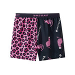 3 Pack Men's Leopard Print Ice Silk Loose-Fit Breathable Boxer Shorts