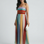Tricia | Light Stripe Maxi Dress