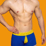 2 Pack Men's Mesh Transparent Open-Cut Cotton Mesh Trunks