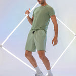 Men's Comfortable Round Collar Breathable Fitness Short Sleeve
