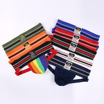 2 Pack Men's Supportive Fit Comfy Waistband Anti-Chafing Stretch Jockstrap