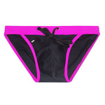 Men's Dual-Tone Swim Briefs with Removable Padding