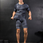 Men's Fitness Running Moisture-Wicking & Quick-Dry Fabric Activewear Tops & Tights
