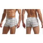 2 Pack Men's Thin & Breathable for Home & Sleep Plaid Boxers
