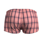 2 Pack Men's Cotton Plaid Boxers with 3D U-Pouch and Button Fly