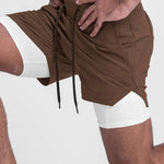 Men's Outdoor Sport Quick-Dry Breathable Double-Layer Activewear Shorts