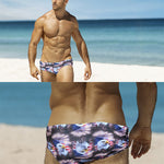 Men's Low-Rise Stylish Print Swim Briefs