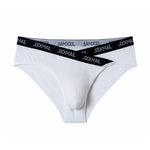 2 Pack Men's Sporty Letter Print Supportive Low-Rise Ice Silk Skin-Friendly Bikini