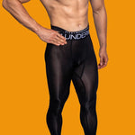Men's Low-Rise Breathable Silk-Like Semi-Transparent Tights