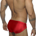 Men's Seamless Comfort Solid Color Shiny Swim Briefs