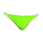 Men's Quick-Dry Odor-Control Solid Color Side Snap Swim Briefs