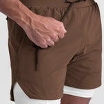 Men's Outdoor Sport Quick-Dry Breathable Double-Layer Activewear Shorts