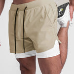 Men's Outdoor Sport Quick-Dry Breathable Double-Layer Activewear Shorts