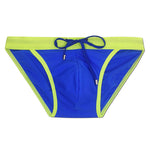 Men's Dual-Tone Swim Briefs with Removable Padding