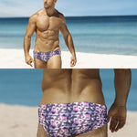 Men's Low-Rise Stylish Print Swim Briefs