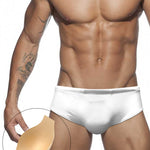 Men's Anti-Odor Sporty Cut Solid Color Swim Briefs