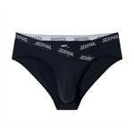 2 Pack Men's Sporty Letter Print Supportive Low-Rise Ice Silk Skin-Friendly Bikini