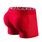 Sponge Cushion Mesh Buttock Boxer Briefs